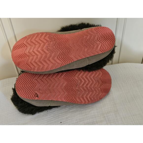 Sorel Go Coffee Run Slippers Womens Size 5 Suede Faux Fur Fuzzy Comfort - Picture 11 of 12